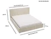 A diagram showing the dimensions of a bed frame with a mattress. Náhled obrázku produktu