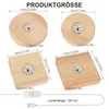 LED Sockel, 4 Stück Holz Quadrat/Rund LED Sockel für Produktbild-Vorschau 2