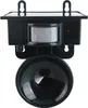 A black solar-powered pest repeller with a motion sensor and speaker. Podgląd zdjęcia produktu