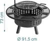 Relaxdays ohnisko, Ø 91,5 cm, nastaviteľný rošt, veko a Náhľad obrázku produktu 4