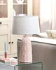 BELIANI Tischlampe mit Keramikfuß Rosa 56 cm Blumenmotiv Produktbild-Vorschau 4
