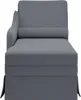 A studio shot of a dark gray chaise lounge with a bolster pillow, presented against a white background. Podgląd zdjęcia produktu
