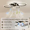HOMCOM LED Deckenleuchte mit Ventilator, Leise DC Motor, 6 Produktbild-Vorschau 6