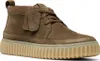A single brown Clarks Torhill LaceHi sneaker is shown against a white background. Produktbild-Vorschau
