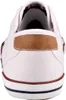 The back view of a white canvas sneaker. Produktbild-Vorschau