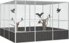 vidaXL Gabbia per uccelli antracite 302,5x324,5x211,5 cm Anteprima dell’immagine prodotto 1