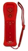 A red Nintendo Wii remote controller with a wrist strap is shown against a white background. Produktbild-Vorschau