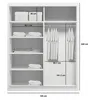 Geräumiger Kleiderschrank mit Spiegel 125/245 CELESTINO 2 – Produktbild-Vorschau 2