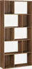 A tall, narrow, wooden bookshelf with multiple compartments against a white background. Produktbild-Vorschau