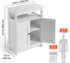 VEVOR Badezimmerschrank Badschrank 3-stufig aus Holz mit 2 Produktbild-Vorschau 8