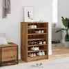 vidaXL Szafka na buty Artisan dąb 60x35x92 cm Materiał Podgląd zdjęcia produktu 3