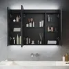 SONNI Armadio a specchio a tre ante 90x65x13cm con Anteprima dell’immagine prodotto 2