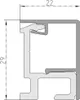 Kesseböhmer Linero style Aluprofil 1800mm Edelstahloptik Produktbild-Vorschau 7