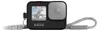 A black GoPro camera with a wrist strap attached, shown against a white background. Anteprima dell’immagine prodotto
