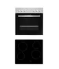 A product shot of a freestanding oven and a separate stovetop. Produktbild-Vorschau