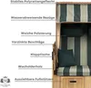 Strandkorb Ostsee 2-Sitzer 120cm breit in beige grün Produktbild-Vorschau 5