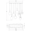 Globo Lighting závěsné svítidlo kovové mosazné barvy, 8x Náhled obrázku produktu 10