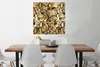 MuchoWow® Poster Tiermuster - Gold - Schlange 75x75 cm - Produktbild-Vorschau 2