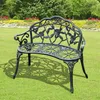 SUGIFT Gartenbank 2-Sitzer Gussaluminium, Parkbank Retro Produktbild-Vorschau 1