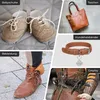 A collage of different leather products including baby shoes, a handbag, a dog collar, and cosplay armor. Produktbild-Vorschau