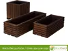Blumenkasten Holz mit Einsatz · Dunkelbraun 44cm x 20cm x Produktbild-Vorschau 6