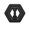 A black hexagonal magnetic ring stand is shown against a white background. Produktbild-Vorschau