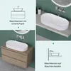 A collage of images showing different bathroom sink installations and diagrams. Produktbild-Vorschau