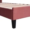 Lit Enfant Rembourré 90x200 Cm Avec Tête De Lit Fleurie Et Voir les images du produit 7