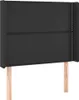 Kopfteil mit Ohren Schwarz 93x16x118/128 cm Kunstleder Produktbild-Vorschau 2