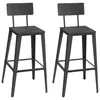 Two industrial-style bar stools with backrests are shown against a white background. Náhled obrázku produktu