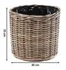 Kobolo Übertopf DURO 40 cm Dm. rund aus Rattan mit Folie -  Produktbild-Vorschau 2
