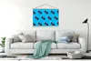 MuchoWow® Textilposter Gemüse - Aubergine - Muster - Blau Produktbild-Vorschau 3