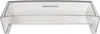 A clear plastic refrigerator door shelf with the Siemens logo. Produktbild-Vorschau
