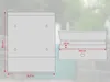 Diagrams showing the dimensions of a mailbox. Produktbild-Vorschau