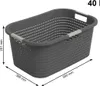 Rotho Wäschekorb 40L Country - Wäschesammler groß - Wäsche Produktbild-Vorschau 3