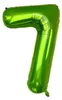 Folienballon Zahl 7, ca. 100 cm, Grün Produktbild-Vorschau 1