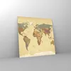 Bilder auf glas - Karte Welt Land - 70x70cm - Glasbilder - Produktbild-Vorschau 4