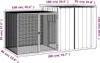 vidaXL Kaninchenkäfig Grau 200x91x100 cm Verzinkter Stahl Produktbild-Vorschau 4