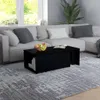 vidaXL Konferenčný stolík čierny 150x50x35 cm Drevo Náhľad obrázku produktu 3