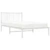 vidaXL Bettgestell mit Kopfteil Metall Weiß 107x203 cm -  Produktbild-Vorschau 4