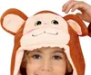 Close-up of a child wearing a monkey costume hood. Produktbild-Vorschau