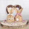 5 Stück braune natürlich lustige Osterhasen Hasen Produktbild-Vorschau 5