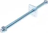 A metal post anchor with a square plate and a bolt with a nut. Produktbild-Vorschau