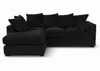 Ecksofa Links DIVERS 3-Sitzer Cord Schwarz 212x166 cm L Produktbild-Vorschau 2