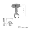 BASIT® Innenlauf Gardinenstange Edelstahl Look 16mm Produktbild-Vorschau 2
