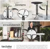 tectake® Stehtisch Eren rund mit Tischhusse bodenschonende Produktbild-Vorschau 6