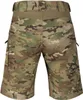 The image shows the back of camouflage shorts. Produktbild-Vorschau