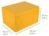 Creative Deco XXL Gele Houten Doos met Deksel Opbergdoos, Productafbeelding-voorbeeld 3