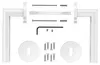 A set of door handles and hardware laid out on a white background. Produktbild-Vorschau