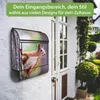 banjado Design Briefkasten Stahl schwarz mit Zeitungsfach Produktbild-Vorschau 3